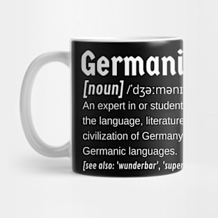 Germanist Dictionary Definition Experts or Students of German and Germany Mug